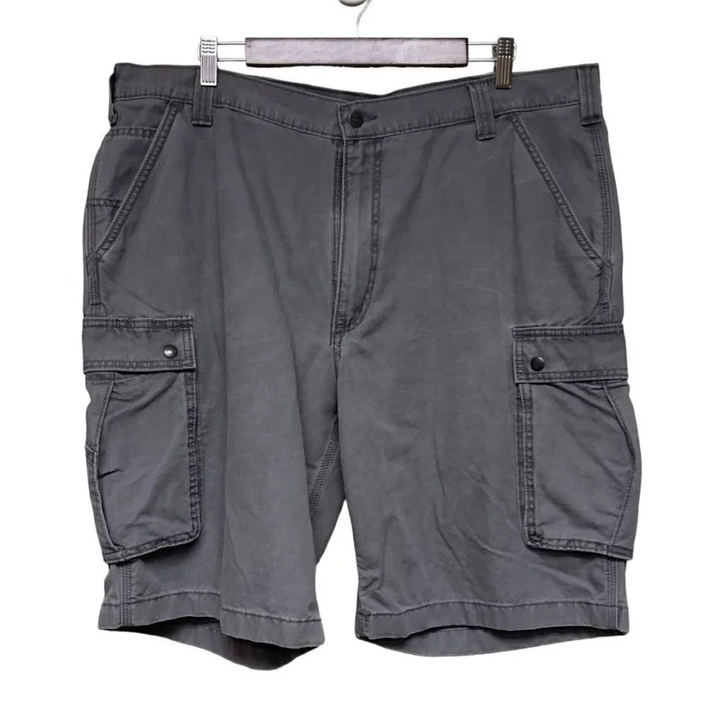 Carhartt Relaxed Fit Grey Cargo Denim Jean Shorts Men's Size 42
